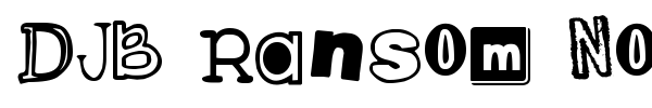 DJB Ransom Note font preview